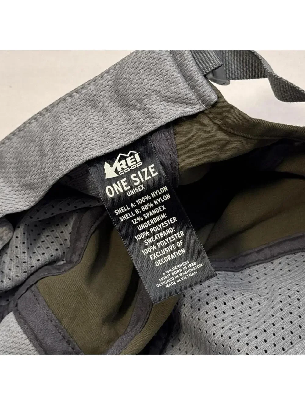 REI Co-Op Olive Green 5-Panel Tech Hat - Gorpcore One‎ size